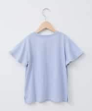 KJKGA20009 a.v.v KIDS(アー・ヴェ・ヴェ) [100-160]【WEB限定/接触冷感】フレアスリーブプチロゴTシャツ ライトブルー