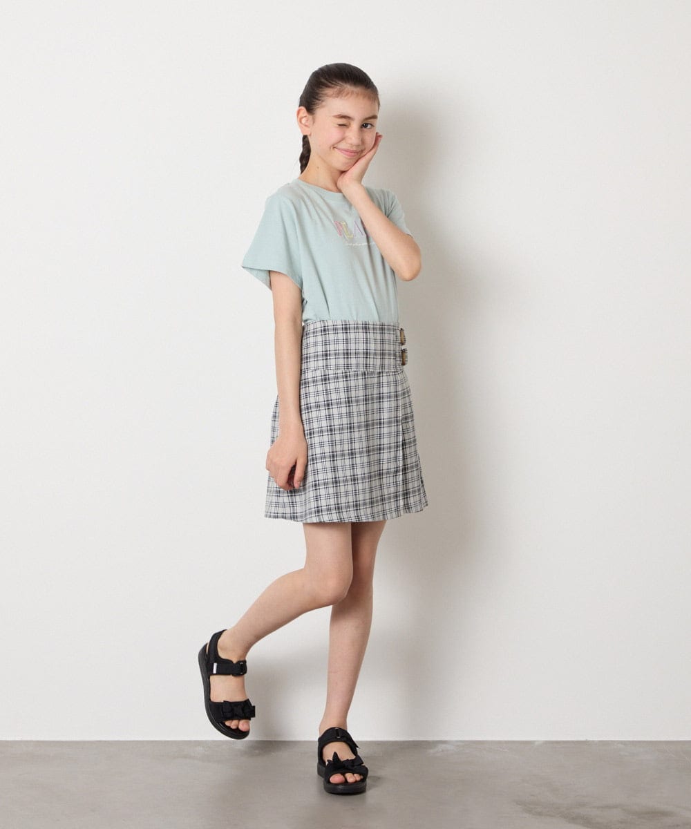 KJKGA22016 a.v.v KIDS(アー・ヴェ・ヴェ) [100-130]【接触冷感】アソートロゴTシャツ ホワイト