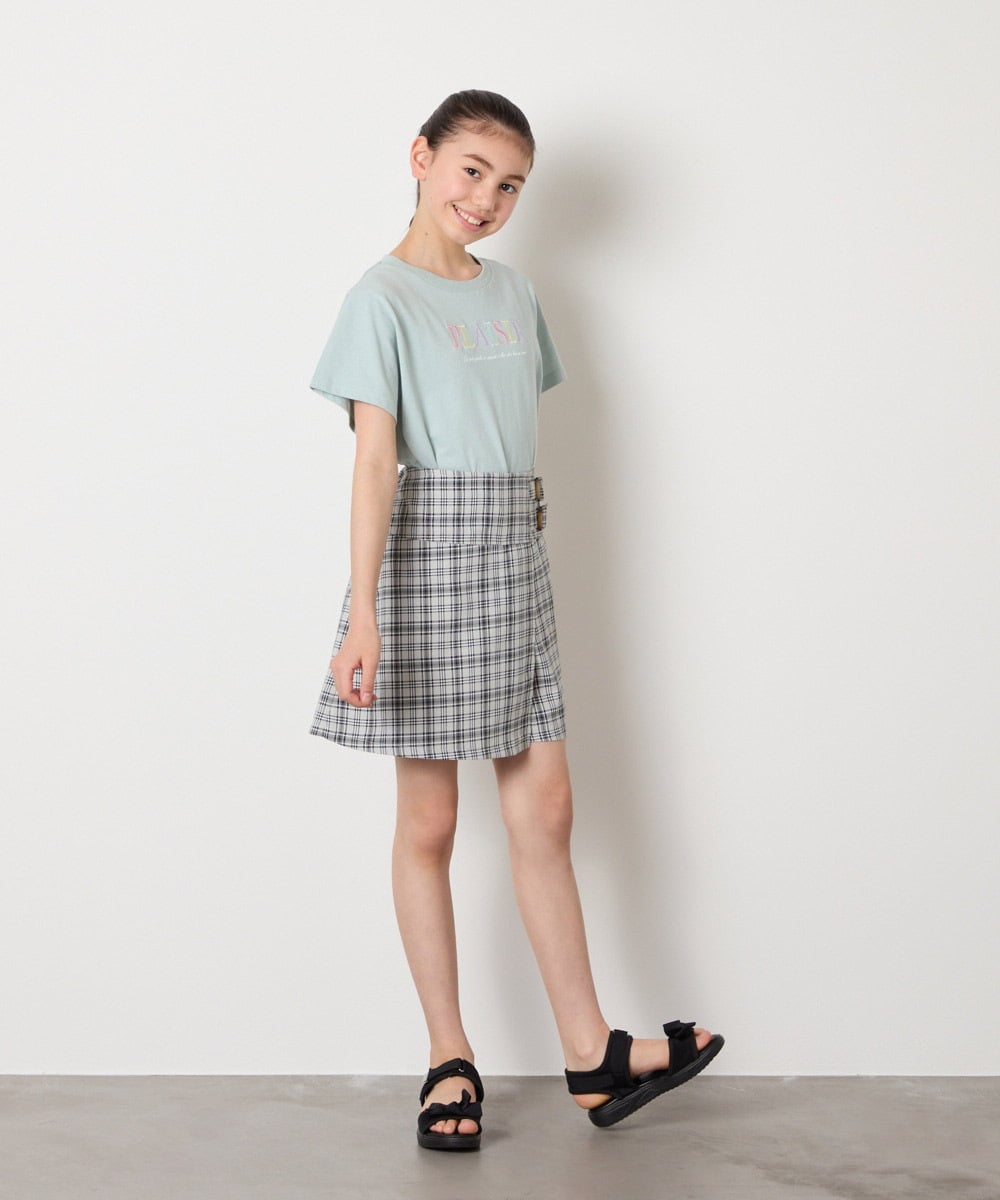 KJKGA22016 a.v.v KIDS(アー・ヴェ・ヴェ) [100-130]【接触冷感】アソートロゴTシャツ ホワイト