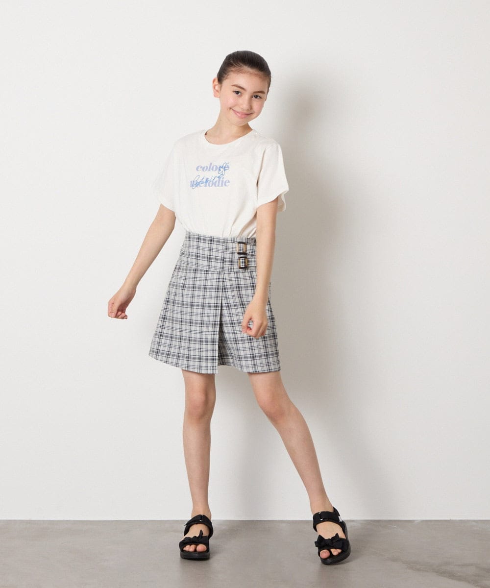 KJKGA22016 a.v.v KIDS(アー・ヴェ・ヴェ) [100-130]【接触冷感】アソートロゴTシャツ ホワイト