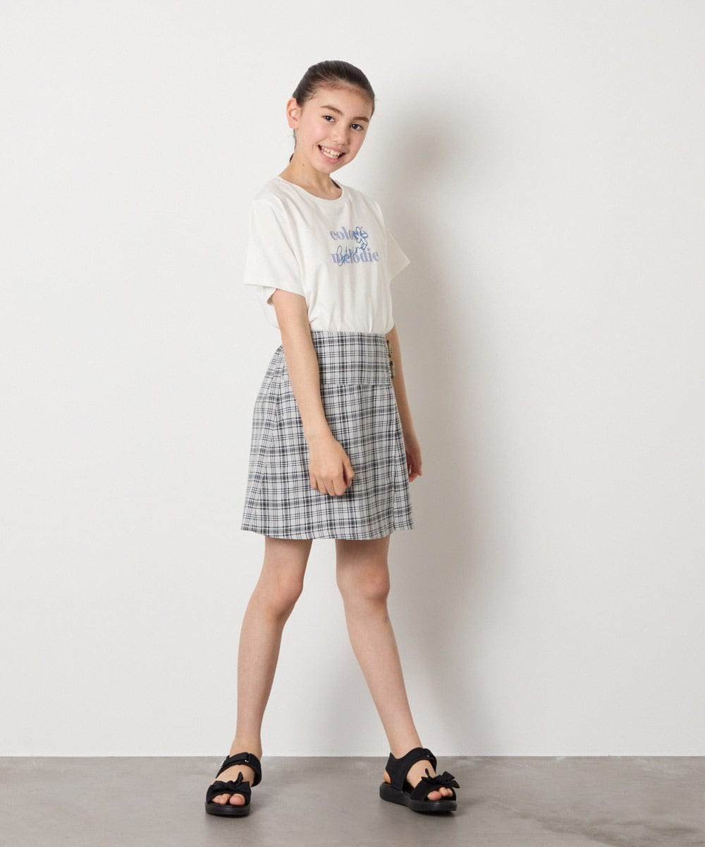 KJKGA22016 a.v.v KIDS(アー・ヴェ・ヴェ) [100-130]【接触冷感】アソートロゴTシャツ ホワイト