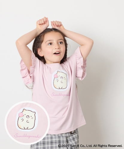 KJKGA80034 a.v.v KIDS [100-140]すみっコぐらしスパンコールTシャツ