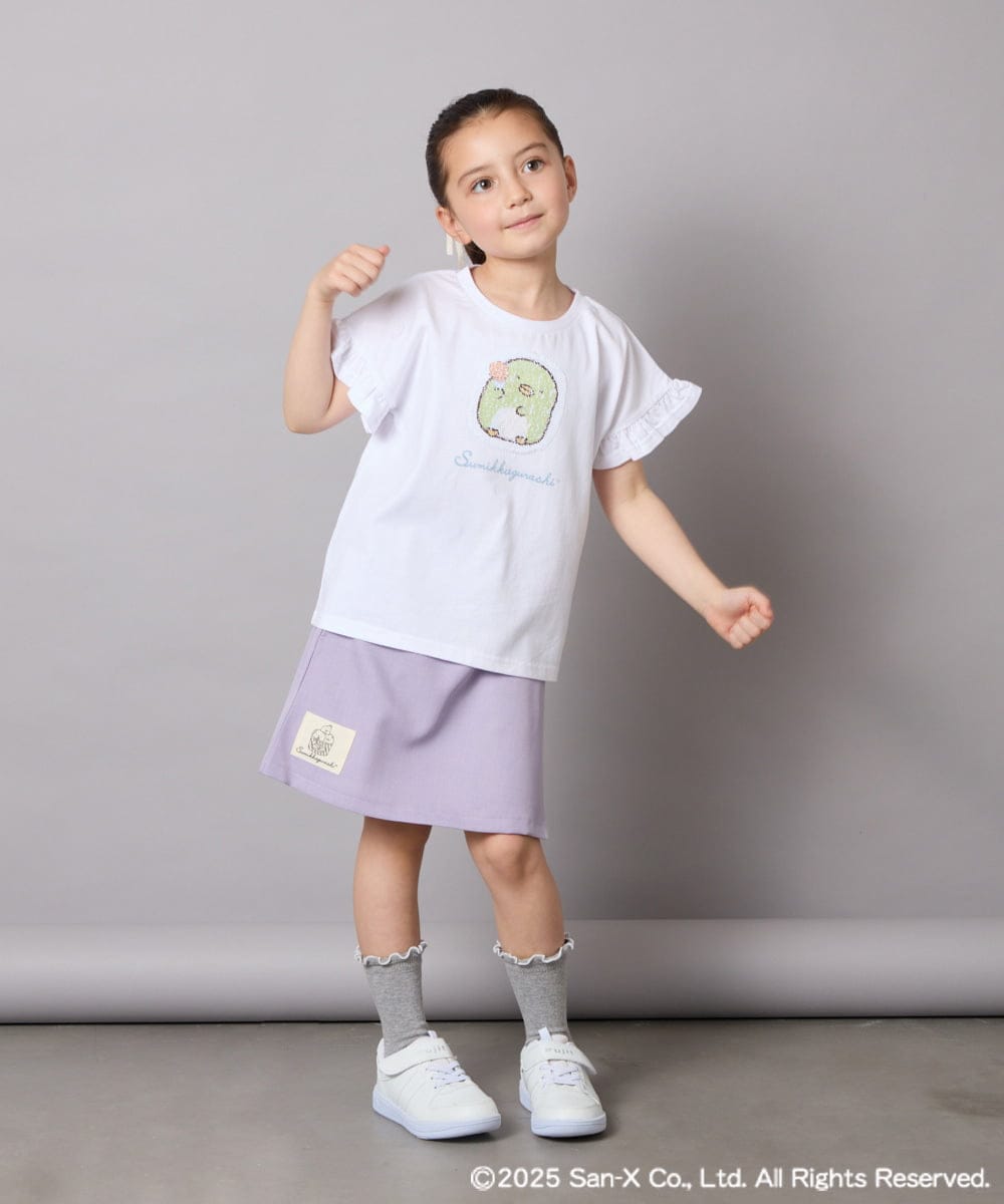 KJKGA80034 a.v.v KIDS(アー・ヴェ・ヴェ) [100-140]すみっコぐらしスパンコールTシャツ ピンク