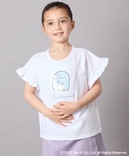 KJKGA80034 a.v.v KIDS(アー・ヴェ・ヴェ) [100-140]すみっコぐらしスパンコールTシャツ ピンク