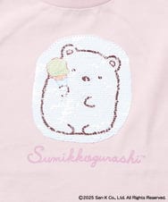 KJKGA80034 a.v.v KIDS(アー・ヴェ・ヴェ) [100-140]すみっコぐらしスパンコールTシャツ ピンク