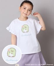 KJKGA80034 a.v.v KIDS(アー・ヴェ・ヴェ) [100-140]すみっコぐらしスパンコールTシャツ ホワイト