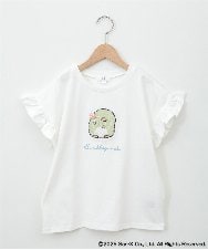 KJKGA80034 a.v.v KIDS(アー・ヴェ・ヴェ) [100-140]すみっコぐらしスパンコールTシャツ ホワイト