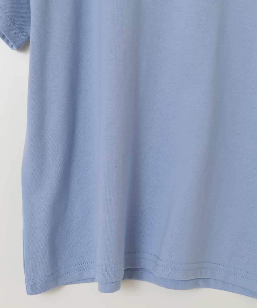 KJKGB03029 a.v.v KIDS(アー・ヴェ・ヴェ) [140-150]オフショルレイヤードロゴTシャツ ライトブルー