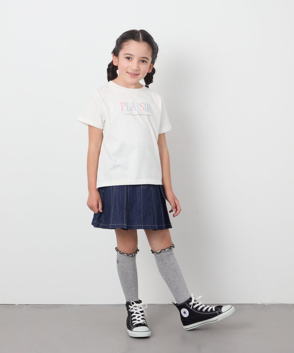 KJKGB22019 a.v.v KIDS(アー・ヴェ・ヴェ) [140-150]アソートロゴＴシャツ ブラック