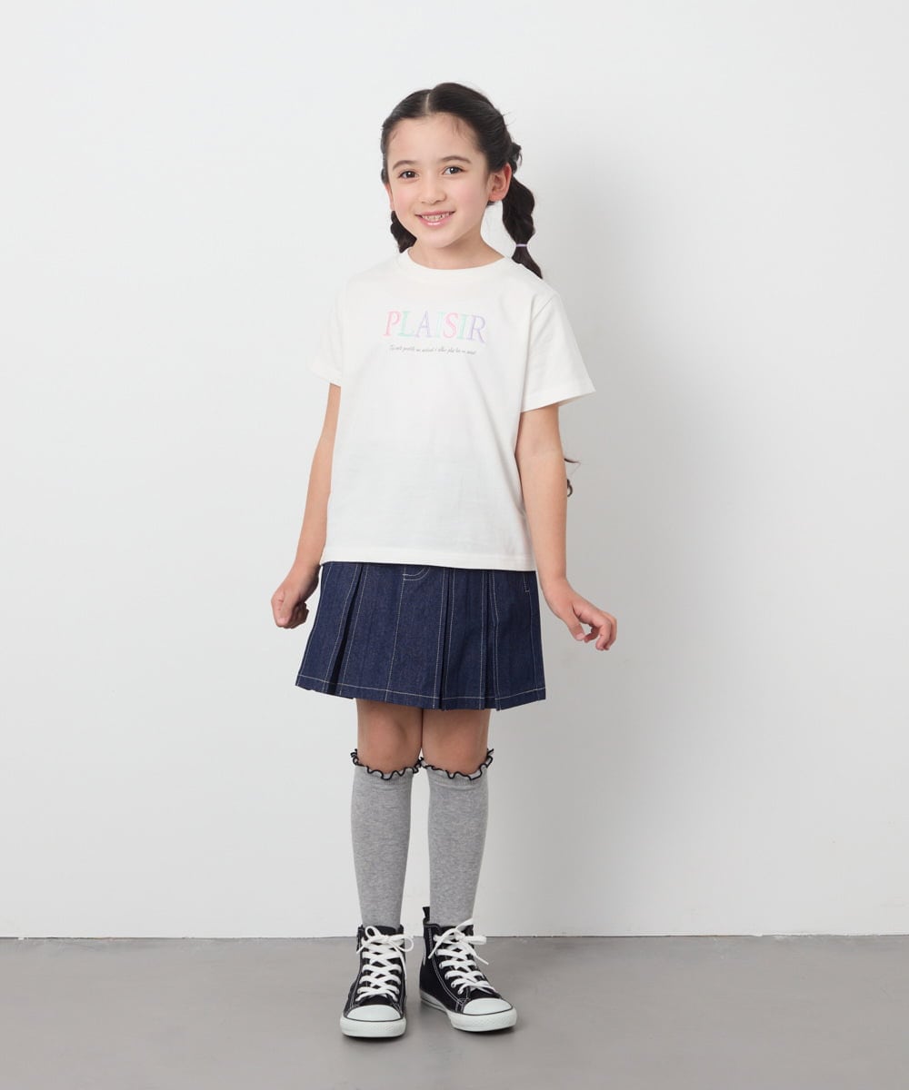 KJKGB22019 a.v.v KIDS(アー・ヴェ・ヴェ) [140-150]アソートロゴＴシャツ ブラック
