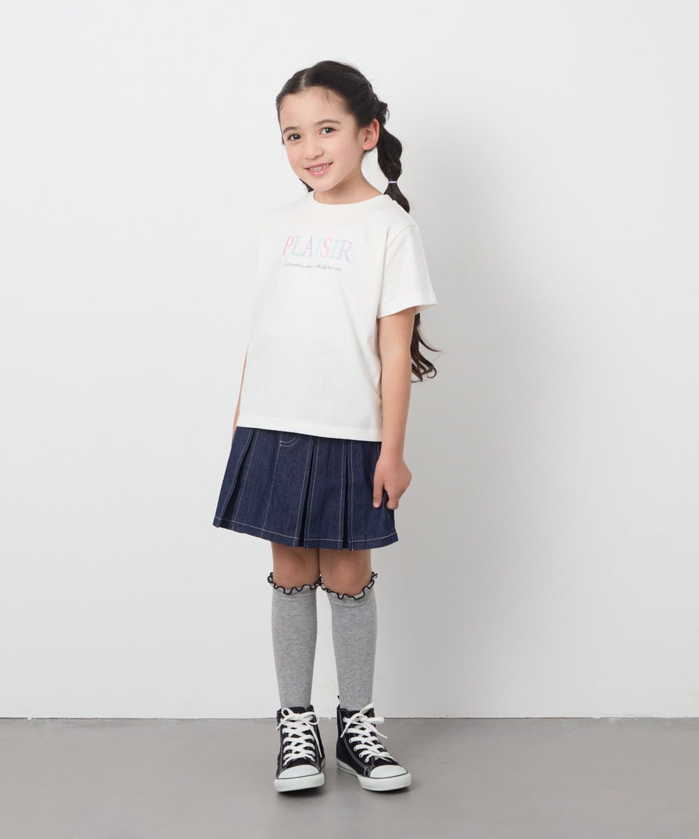KJKGB22019 a.v.v KIDS(アー・ヴェ・ヴェ) [140-150]アソートロゴＴシャツ ブラック
