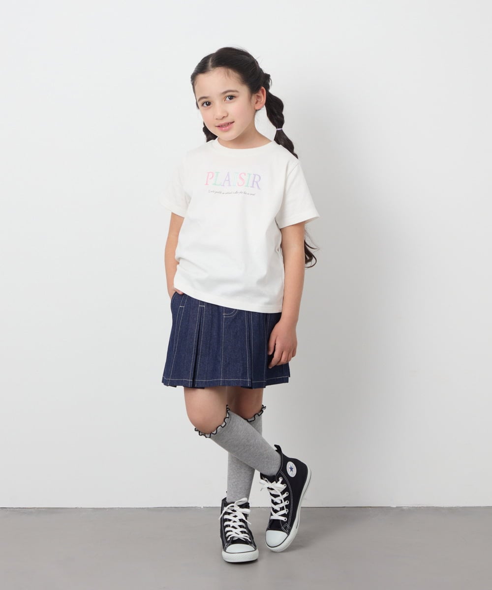 KJKGB22019 a.v.v KIDS(アー・ヴェ・ヴェ) [140-150]アソートロゴＴシャツ ブラック