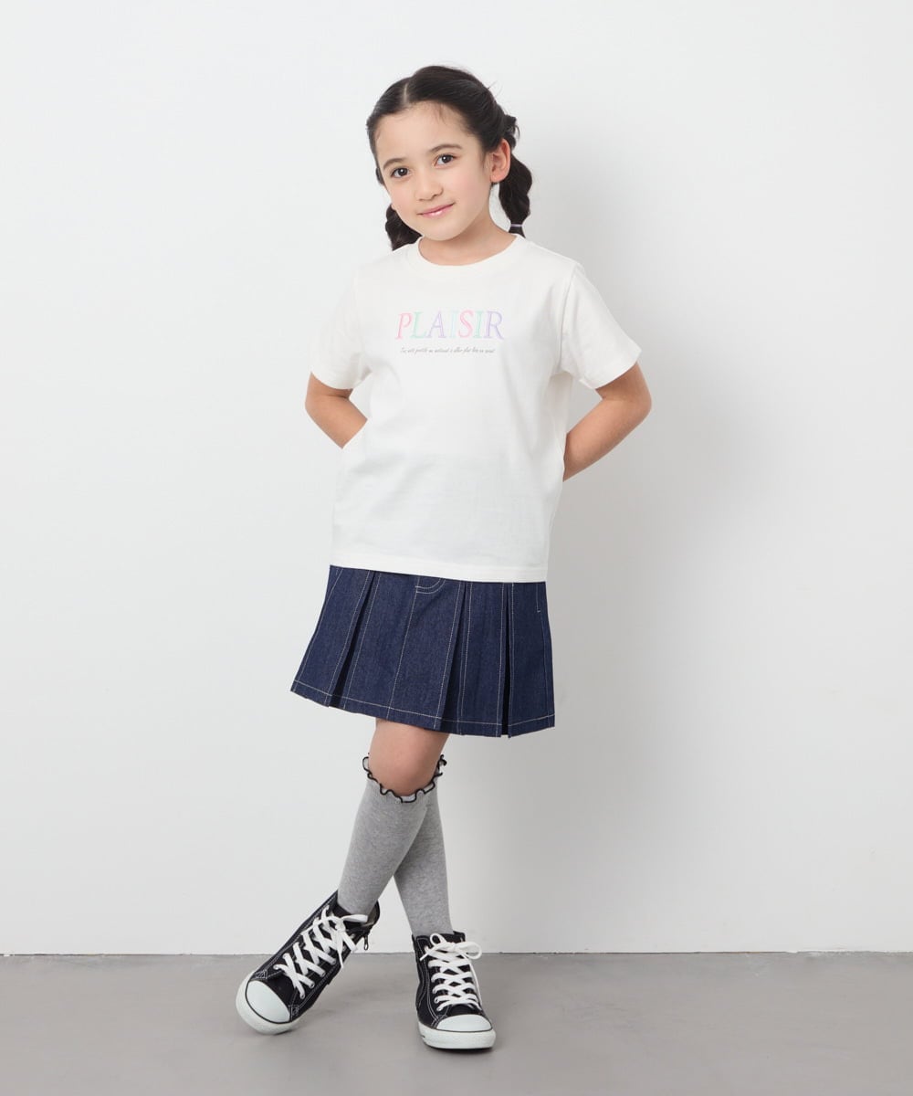 KJKGB22019 a.v.v KIDS(アー・ヴェ・ヴェ) [140-150]アソートロゴＴシャツ ブラック