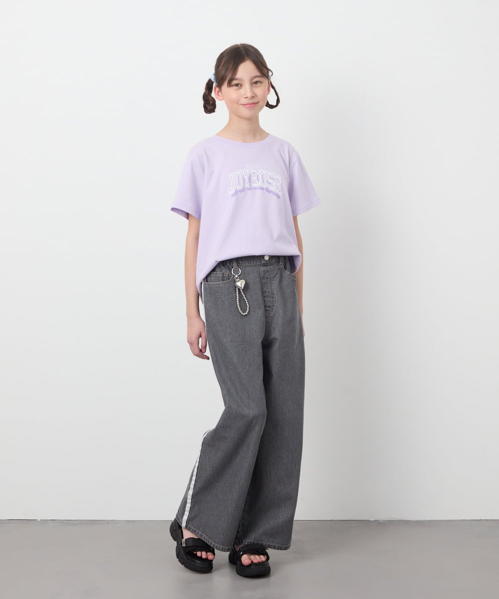 KJKGB22019 a.v.v KIDS(アー・ヴェ・ヴェ) [140-150]アソートロゴＴシャツ ブラック