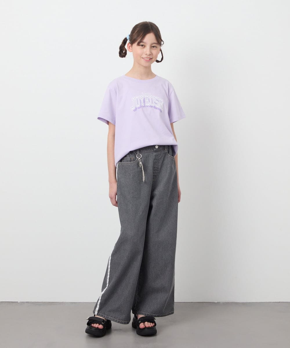 KJKGB22019 a.v.v KIDS(アー・ヴェ・ヴェ) [140-150]アソートロゴＴシャツ ブラック