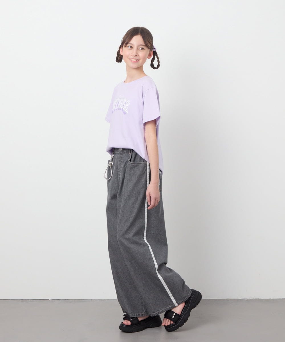 KJKGB22019 a.v.v KIDS(アー・ヴェ・ヴェ) [140-150]アソートロゴＴシャツ ブラック