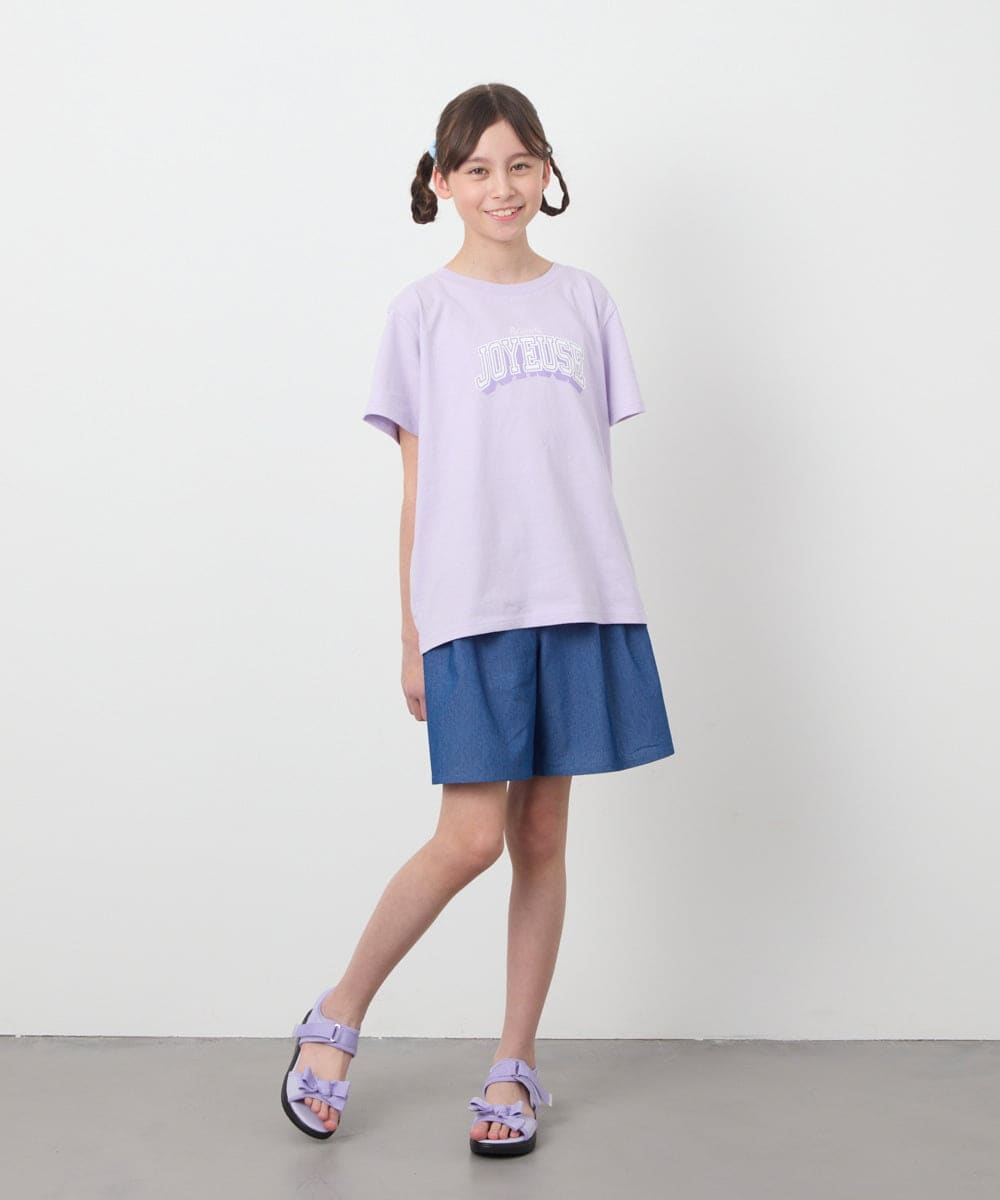 KJKGB22019 a.v.v KIDS(アー・ヴェ・ヴェ) [140-150]アソートロゴＴシャツ ブラック