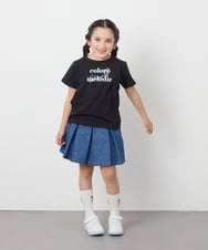 KJKGB22019 a.v.v KIDS(アー・ヴェ・ヴェ) [140-150]アソートロゴＴシャツ ブラック