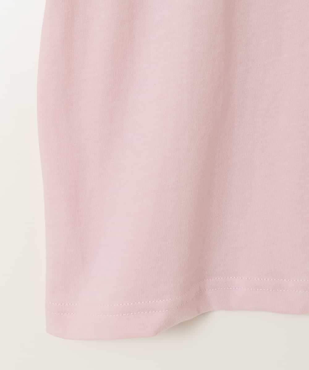 KJKGB23019 a.v.v KIDS(アー・ヴェ・ヴェ) [140-150]シアーギンガムキリカエスリーブＴシャツ ピンク