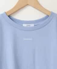 KJKGB23019 a.v.v KIDS(アー・ヴェ・ヴェ) [140-150]シアーギンガムキリカエスリーブＴシャツ ライトブルー