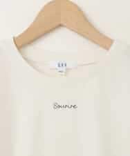 KJKGB23019 a.v.v KIDS(アー・ヴェ・ヴェ) [140-150]シアーギンガムキリカエスリーブＴシャツ ホワイト