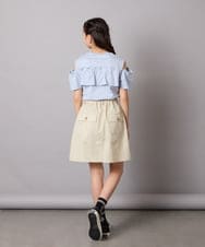 KJKGB51029 a.v.v KIDS(アー・ヴェ・ヴェ) [140-150]フリルオフショルTシャツ ラベンダー