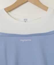 KJKGC03034 a.v.v KIDS(アー・ヴェ・ヴェ) [160]オフショルレイヤードロゴTシャツ ライトブルー