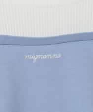 KJKGC03034 a.v.v KIDS(アー・ヴェ・ヴェ) [160]オフショルレイヤードロゴTシャツ ライトブルー