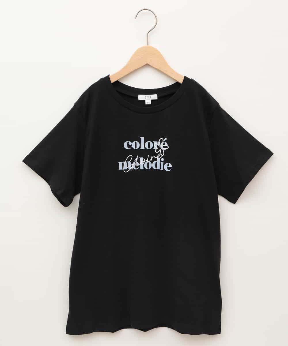 KJKGC22021 a.v.v KIDS(アー・ヴェ・ヴェ) [160]アソートロゴＴシャツ ブラック