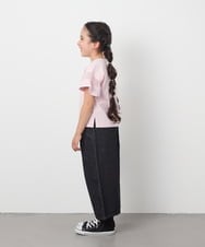 KJKGC23021 a.v.v KIDS(アー・ヴェ・ヴェ) [160]シアーギンガムキリカエスリーブＴシャツ ライトブルー