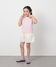 KJKGC23021 a.v.v KIDS(アー・ヴェ・ヴェ) [160]シアーギンガムキリカエスリーブＴシャツ ライトブルー