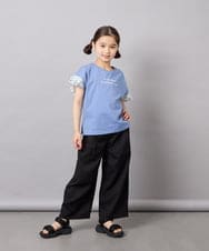 KJKGD01015 a.v.v KIDS(アー・ヴェ・ヴェ) [110-160]【WEB限定】ドットチュール袖Tシャツ ブルー