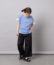 KJKGD01015 a.v.v KIDS(アー・ヴェ・ヴェ) [110-160]【WEB限定】ドットチュール袖Tシャツ ブルー