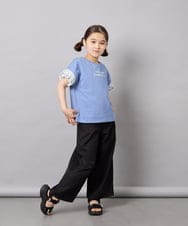 KJKGD01015 a.v.v KIDS(アー・ヴェ・ヴェ) [110-160]【WEB限定】ドットチュール袖Tシャツ ブルー