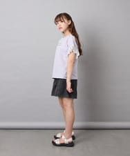 KJKGD01015 a.v.v KIDS(アー・ヴェ・ヴェ) [110-160]【WEB限定】ドットチュール袖Tシャツ ラベンダー