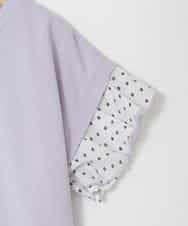 KJKGD01015 a.v.v KIDS(アー・ヴェ・ヴェ) [110-160]【WEB限定】ドットチュール袖Tシャツ ラベンダー