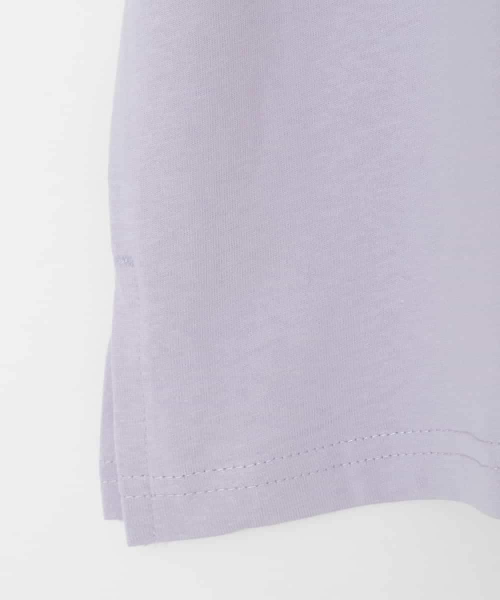 KJKGD01015 a.v.v KIDS(アー・ヴェ・ヴェ) [110-160]【WEB限定】ドットチュール袖Tシャツ ラベンダー