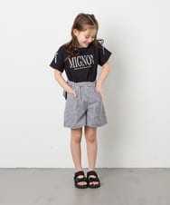 KJKGD02015 a.v.v KIDS(アー・ヴェ・ヴェ) [120-160]【WEB限定】リボンロゴプリントTシャツ ブラック