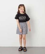 KJKGD02015 a.v.v KIDS(アー・ヴェ・ヴェ) [120-160]【WEB限定】リボンロゴプリントTシャツ ブラック