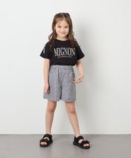 KJKGD02015 a.v.v KIDS(アー・ヴェ・ヴェ) [120-160]【WEB限定】リボンロゴプリントTシャツ ブラック
