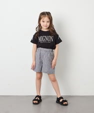 KJKGD02015 a.v.v KIDS(アー・ヴェ・ヴェ) [120-160]【WEB限定】リボンロゴプリントTシャツ ブラック