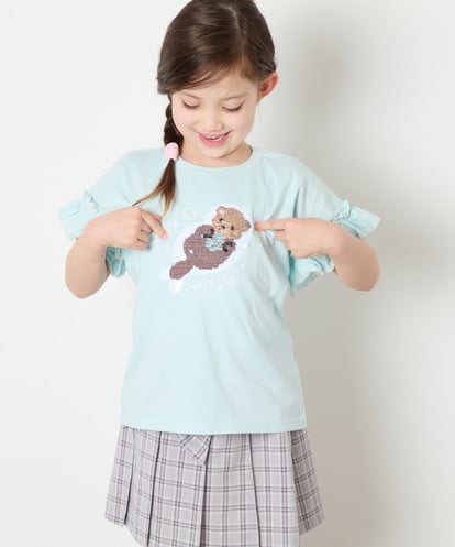 KJKGD04021 a.v.v KIDS [110-150]【接触冷感/綿100％】モチーフアソートTシャツ