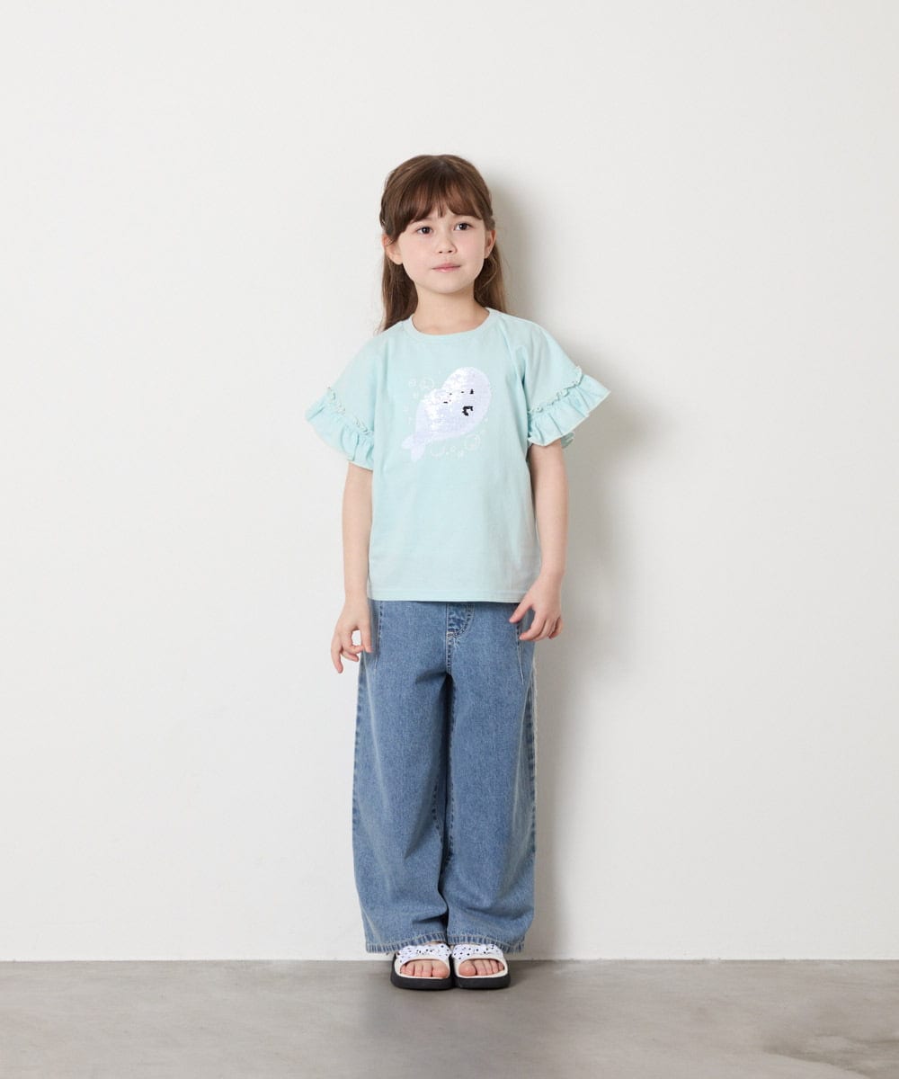 KJKGD04021 a.v.v KIDS(アー・ヴェ・ヴェ) [110-150]【接触冷感/綿100％】モチーフアソートTシャツ ライトブルー