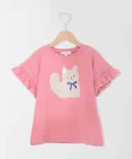 KJKGD04021 a.v.v KIDS(アー・ヴェ・ヴェ) [110-150]【接触冷感/綿100％】モチーフアソートTシャツ ピンク