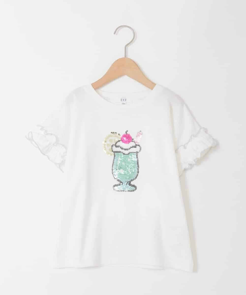 KJKGD04021 a.v.v KIDS(アー・ヴェ・ヴェ) [110-150]【接触冷感/綿100％】モチーフアソートTシャツ ホワイト