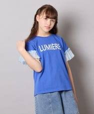 KJKGD05021 a.v.v KIDS(アー・ヴェ・ヴェ) [120-160]【接触冷感/毛玉になりにくい/綿100％】ヨウリュウシアースリーブTシャツ ブルー