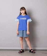 KJKGD05021 a.v.v KIDS(アー・ヴェ・ヴェ) [120-160]【接触冷感/毛玉になりにくい/綿100％】ヨウリュウシアースリーブTシャツ ブルー