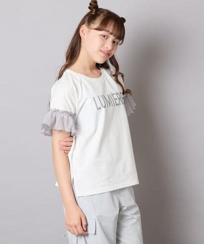 KJKGD05021 a.v.v KIDS [120-160]【接触冷感/毛玉になりにくい/綿100％】ヨウリュウシアースリーブTシャツ