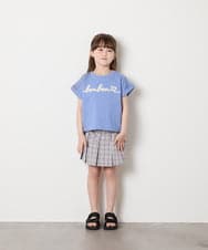 KJKGD06026 a.v.v KIDS(アー・ヴェ・ヴェ) [120-160]【接触冷感/綿100％】シュルロゴTシャツ ブルー