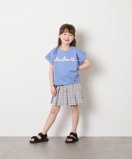 KJKGD06026 a.v.v KIDS(アー・ヴェ・ヴェ) [120-160]【接触冷感/綿100％】シュルロゴTシャツ ブルー